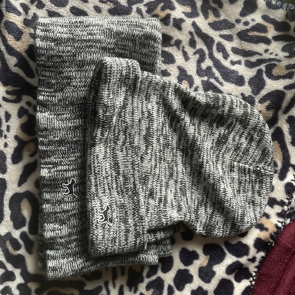 Pink scarf and beanie
